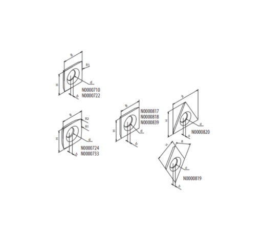 Płytka Czteroostrzowa FABA 14x14x2,0 N0000818U